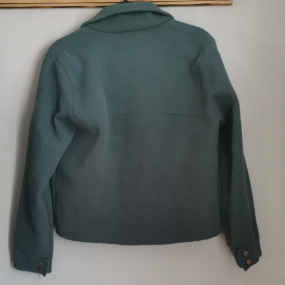 Magaschoni Olive Utility Jacket with Gold Buttons - Picture 3 of 5